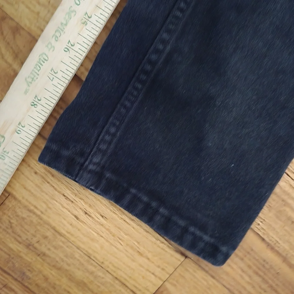 Vintage Y2K Jeans Women's Size 14 Tall Faded Glory Black Denim Mom Made In USA - Picture 7 of 9